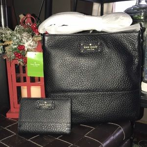 NWT Kate Spade Bay St Cora Black crossbody handbag-Wallet not inc